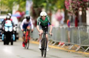 Cormac O'Callaghan representing Ireland at the UCI Para-Cycling World